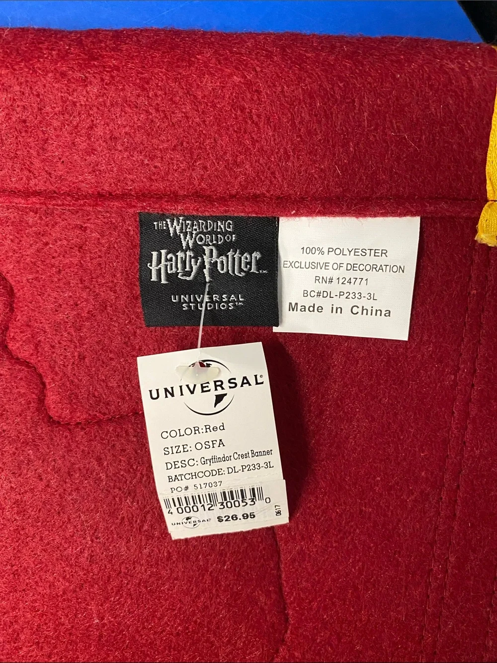 NWT Harry Potter Hogwarts House Banners Bundle
